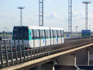 OrlyVal train shuttle at Paris Orly Airport