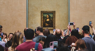 The Mona Lisa by Leonardo da Vinci, Louvre Museum, Paris