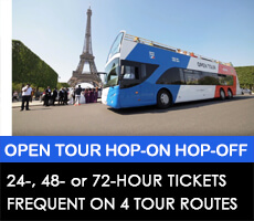L'opentour hop on hop off sightseeing bus paris