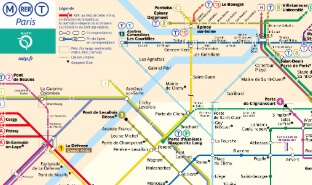 Paris public transport map